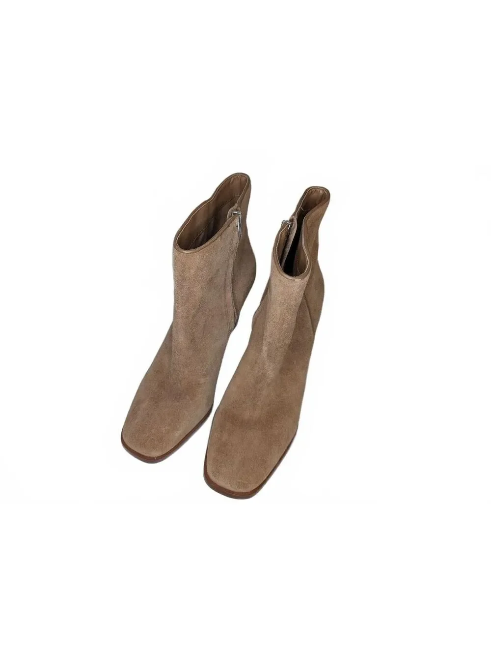 Dolce Vita Susann Wedge Bootie Tan Suede Ankle Boots Size 8.5